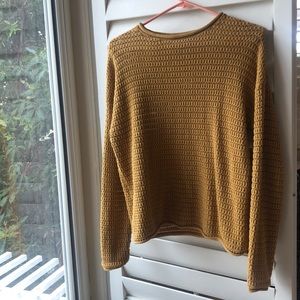 Knitted goldenrod sweater size small